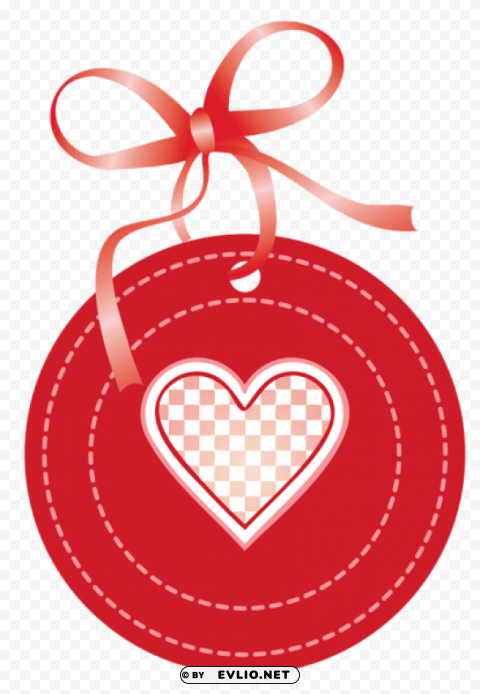 valentine oval label with heartpicture Isolated Design Element in PNG Format