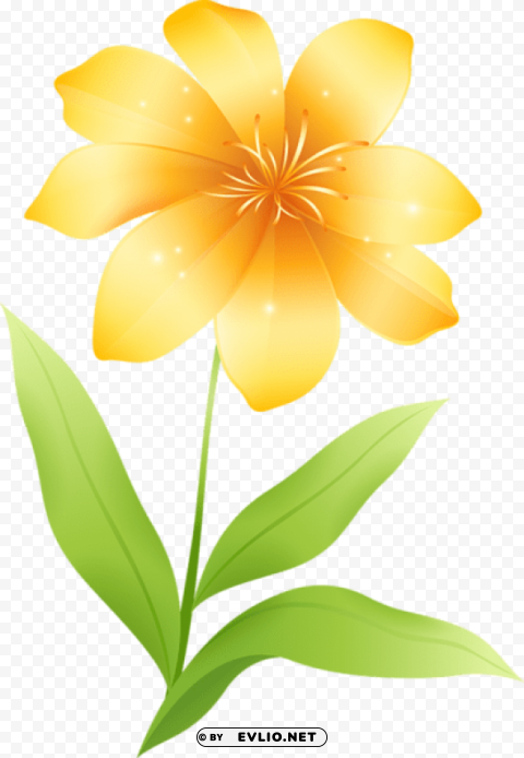 yellow flower ClearCut Background Isolated PNG Art