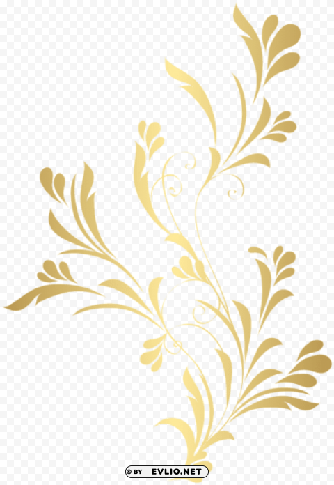 floral gold element High-quality PNG images with transparency