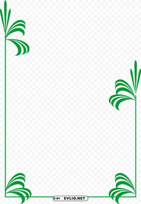 green border frame pic PNG images with no watermark