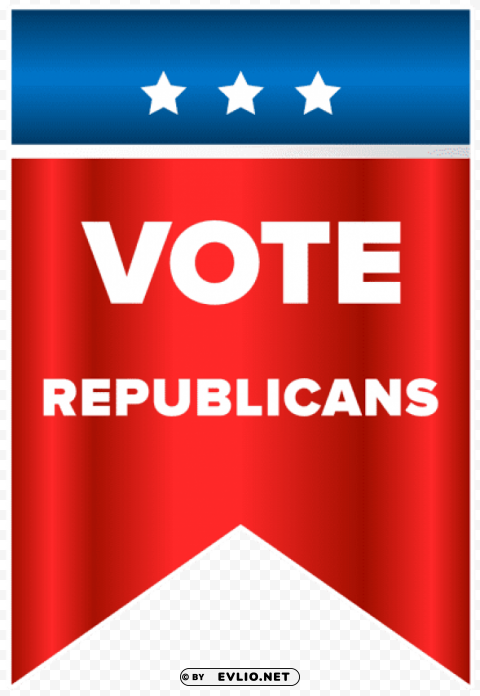 Vote Republicans ClearCut Background Isolated PNG Graphic Element