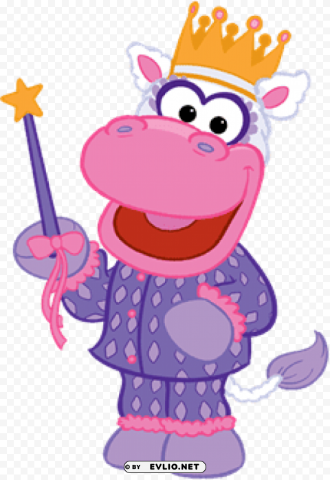 cowbella with crown cartoon Transparent PNG Image Isolation