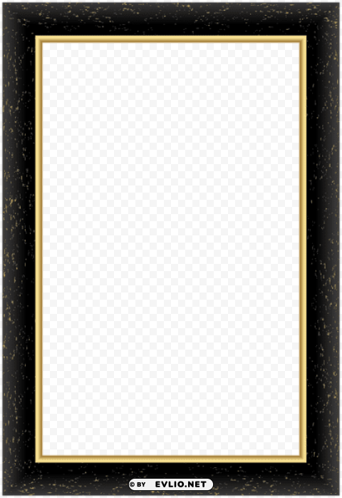 decorative black frame Isolated Object with Transparency in PNG