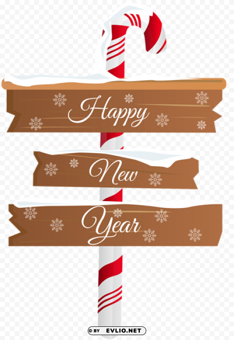 Happy New Year Sign PNG Images For Editing