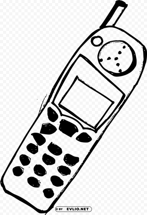 Phone Drawing PNG Images With Alpha Background