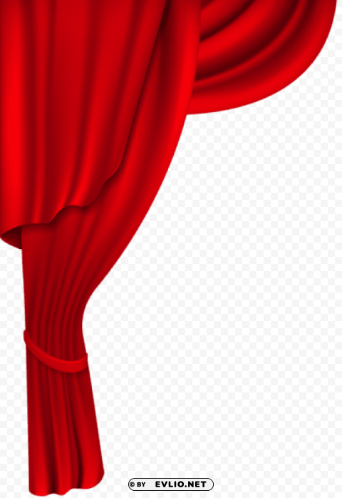red curtain transparent PNG images with alpha mask