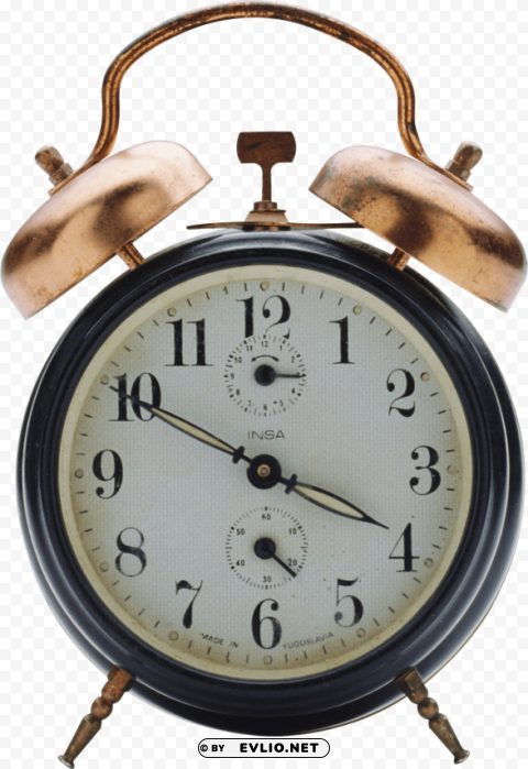 black alarm clock PNG Graphic with Isolated Clarity