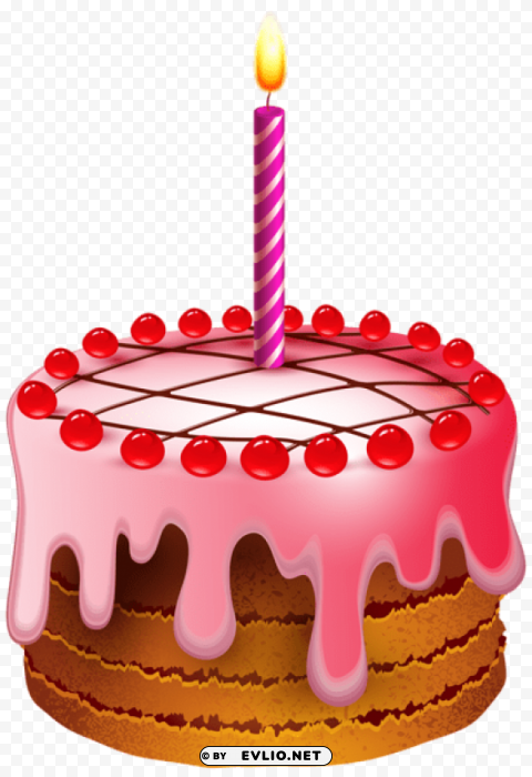 birthday cake with candle transparent Clear background PNGs