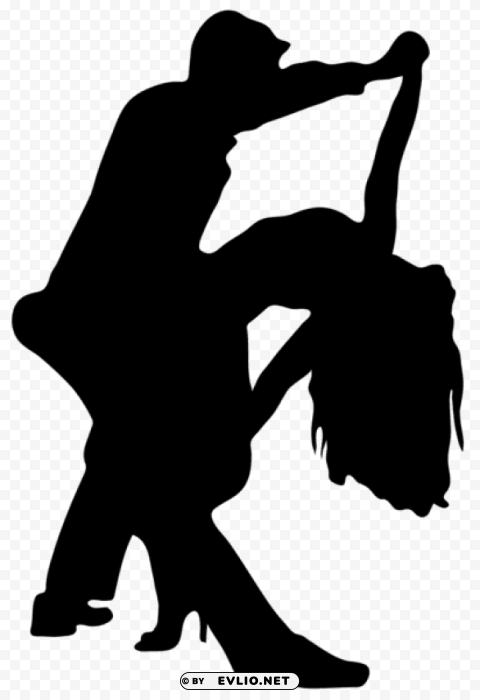 romantic dancers silhouette PNG Isolated Illustration with Clarity