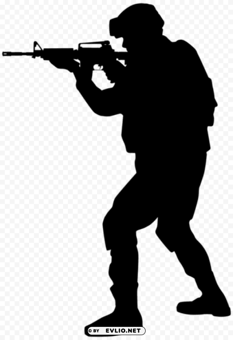 soldier silhouette HighQuality Transparent PNG Isolated Graphic Element