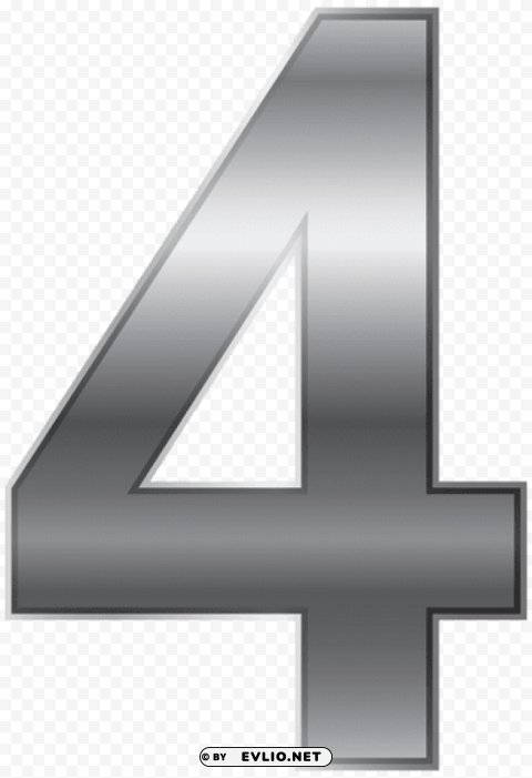 silver number four PNG images with no attribution