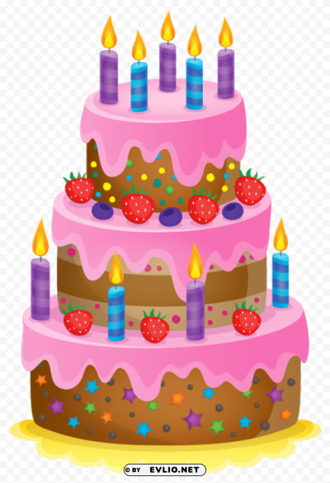 cute cake Clear Background Isolated PNG Icon