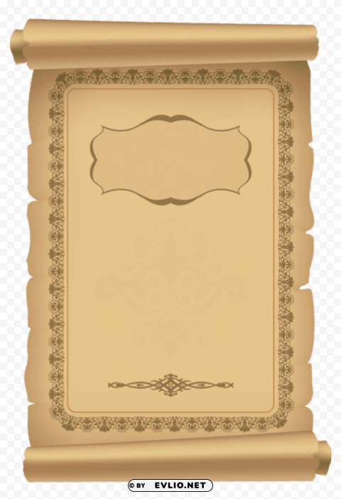 decorative scrolled old paper Transparent PNG images with high resolution