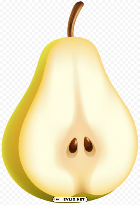 half pear transparent Clear Background PNG Isolated Graphic