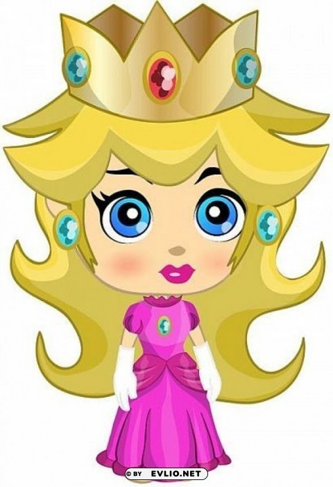 princess peach set PNG files with transparent backdrop