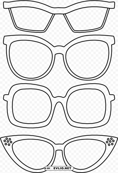 sunglasses coloring page HighResolution Isolated PNG with Transparency PNG transparent with Clear Background ID c41ffd10