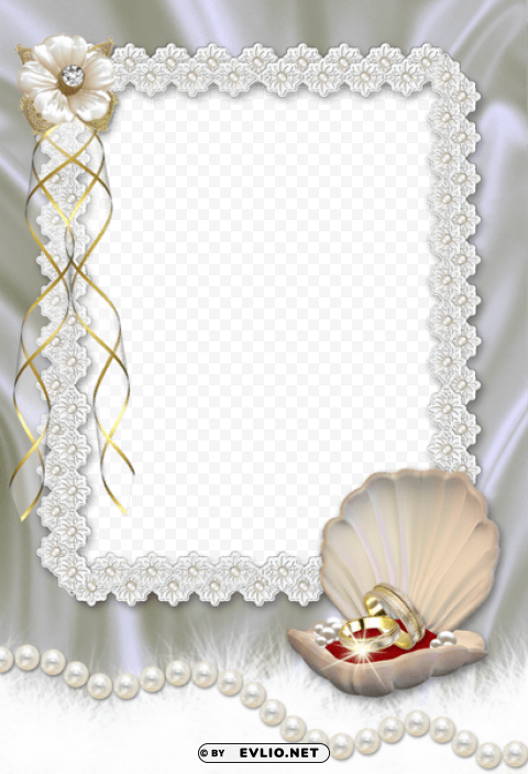 beautiful wedding photo frame Transparent PNG graphics library