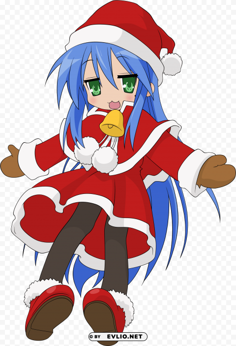 resized to 40% of original - lucky star konata christmas PNG pictures with no backdrop needed