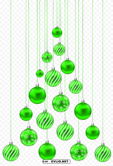 christmas balls tree PNG transparent designs for projects