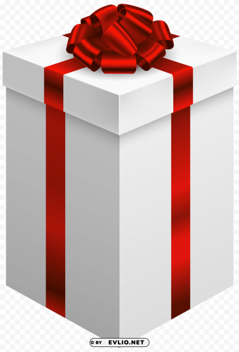 gift box with red bow Isolated Object in Transparent PNG Format
