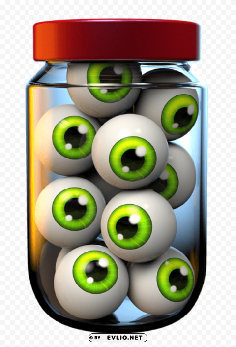 halloween jar of eyeballs PNG images for websites