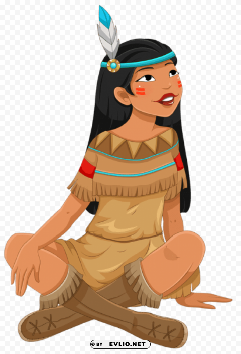 transparent native american girl PNG picture