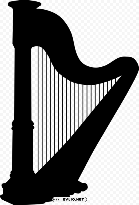 harp Transparent PNG Isolated Graphic with Clarity