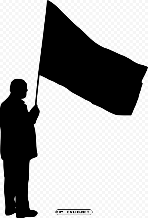 person with flag silhouette High-quality transparent PNG images comprehensive set