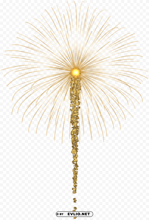 gold fireworks for dark s Clean Background Isolated PNG Graphic Detail