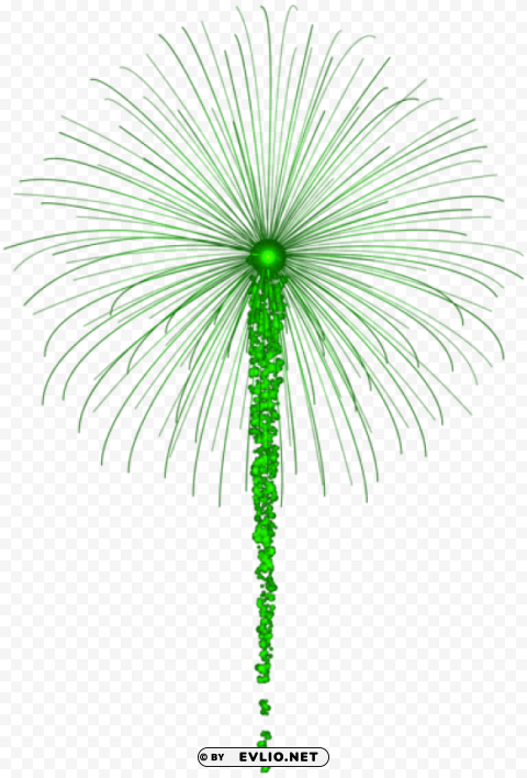 green fireworks for dark s Clean Background Isolated PNG Character