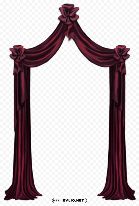 red curtain decorpicture PNG Isolated Subject with Transparency