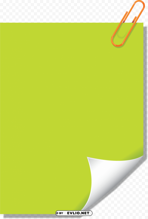 green sticky notes ClearCut Background Isolated PNG Art