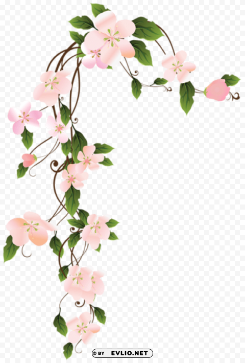 hanging floraw decoration Transparent PNG Graphic with Isolated Object