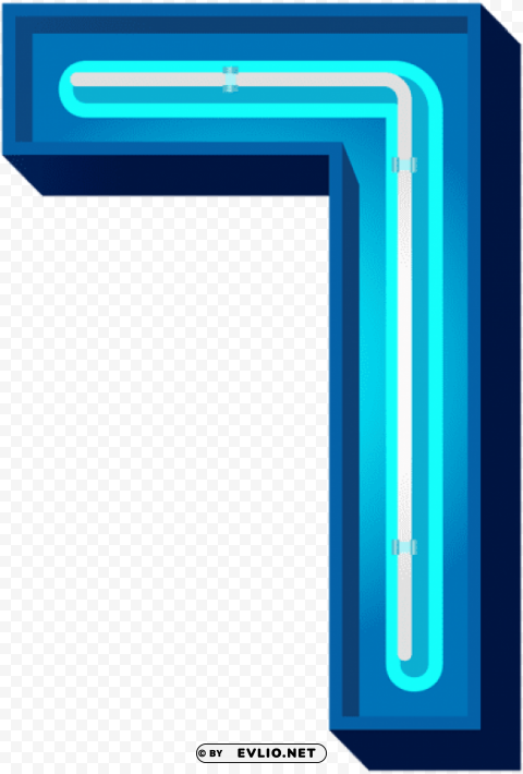 number seven blue neon Free PNG images with alpha channel compilation