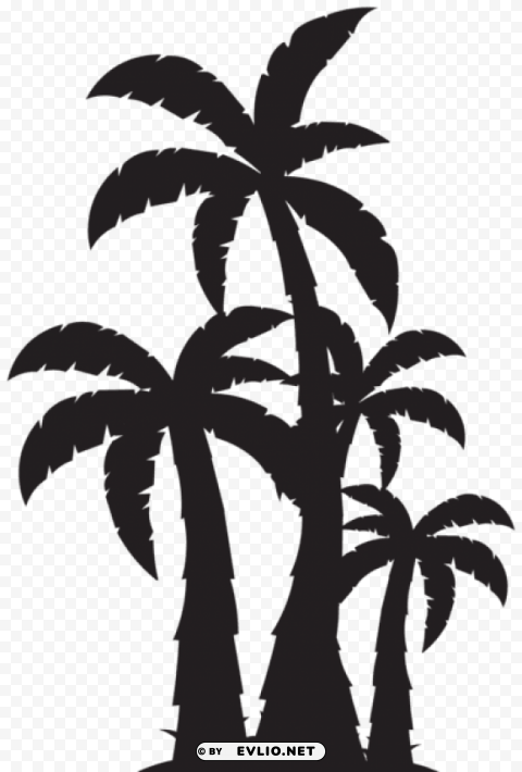 Palm Trees Silhouette PNG High Resolution Free