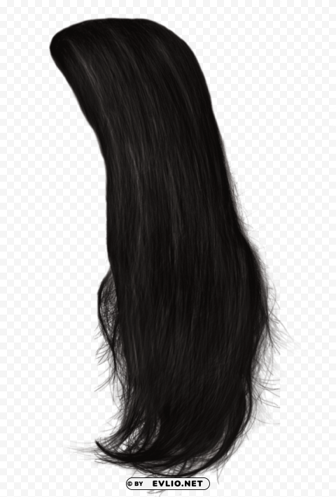 long black hair Transparent PNG Isolated Item