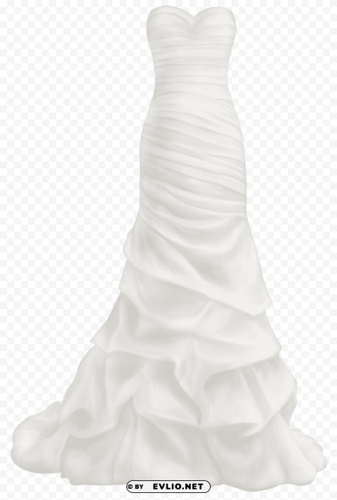 beautiful wedding dress Transparent Background Isolation of PNG