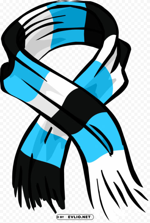 blue striped scarf PNG transparent photos for presentations