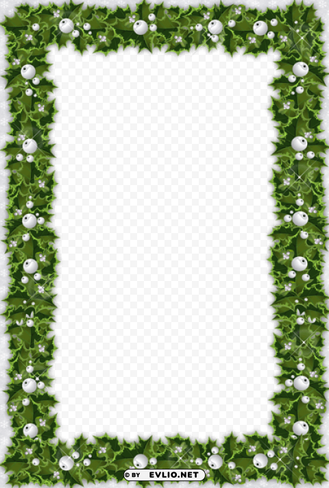 christmas photo frame with mistletoe PNG images free