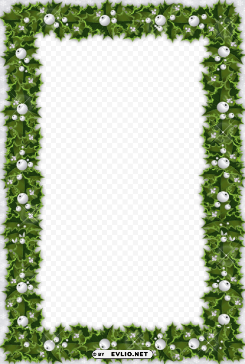 Christmas Photo Frame With Mistletoe PNG Images Free