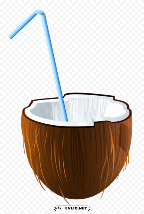 summer coconut cocktail PNG images with transparent canvas