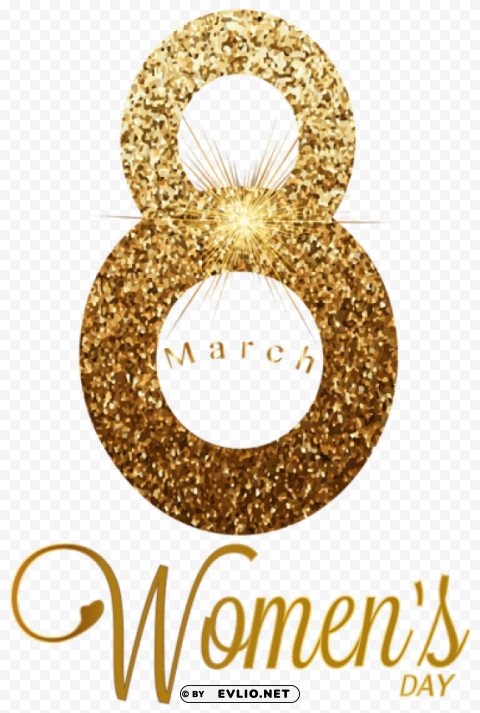 8th march gold transparent Free download PNG with alpha channel extensive images