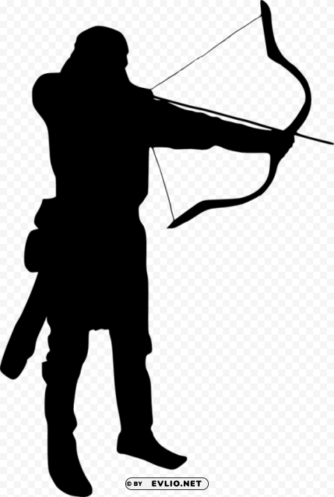 archer silhouette Transparent PNG Isolated Object