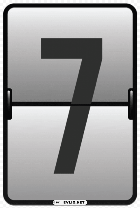 counter number seven PNG transparency images