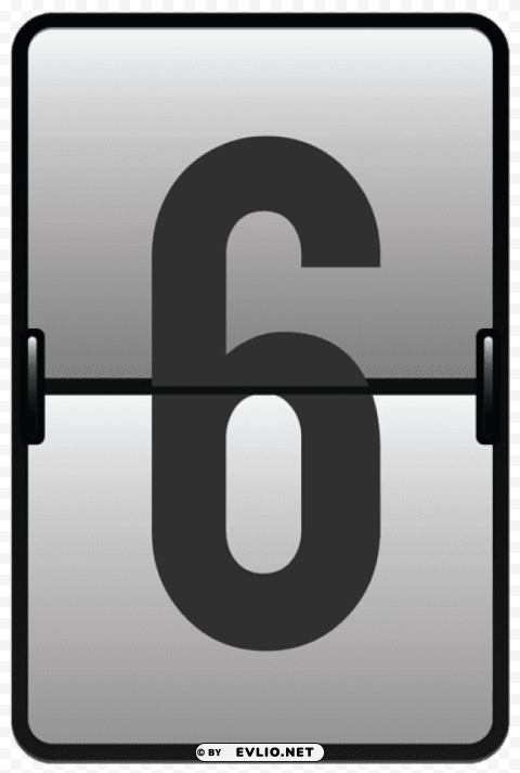 counter number six PNG transparency