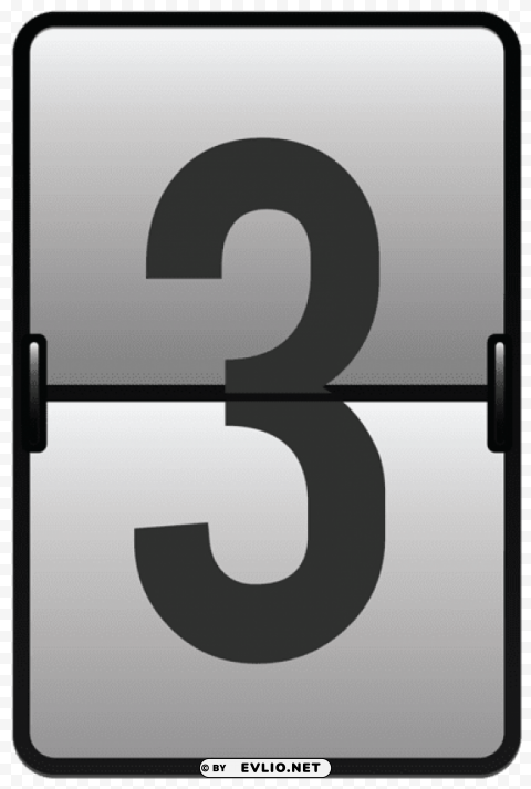 counter number three PNG pictures with no background