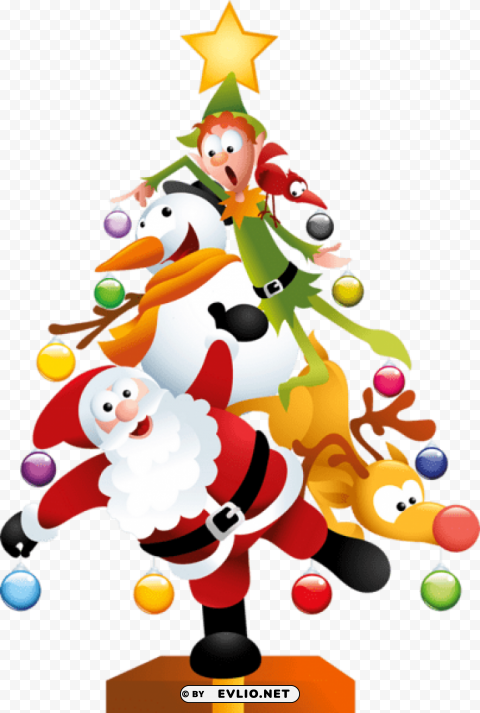 funny transparent christmas tree PNG images with high-quality resolution