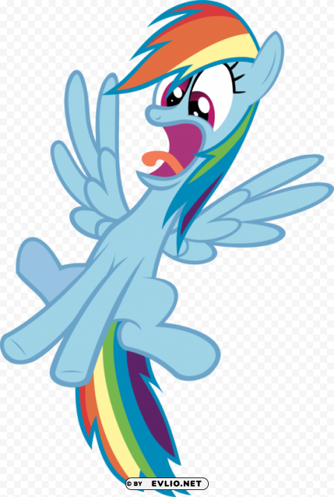 my little pony rainbow dash scared Clear Background PNG Isolated Illustration