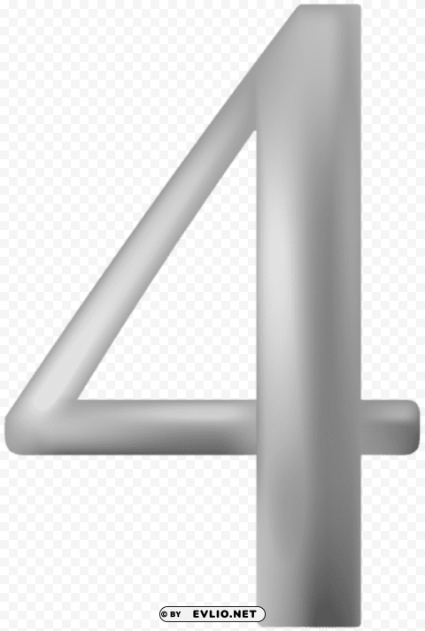 number four grey PNG images with transparent layering