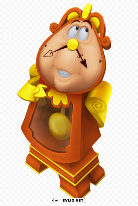 cogsworth beauty and the beast cartoon transparent PNG for digital design